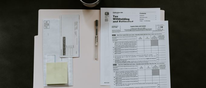File of tax documents representing tax-free rental income